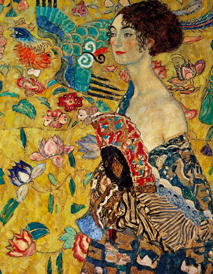 Lady with a Fan by Gustav Klimt